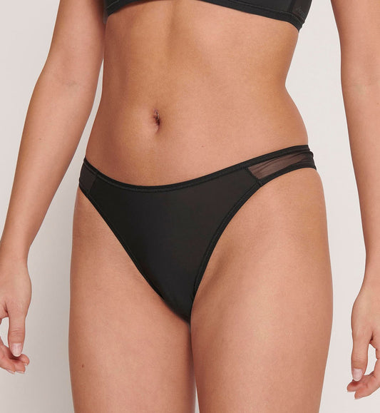 Image of Briefs. Productname: Triumph Sloggi Soft Adapt Tiny Tanga in Black colour by brand - Triumph