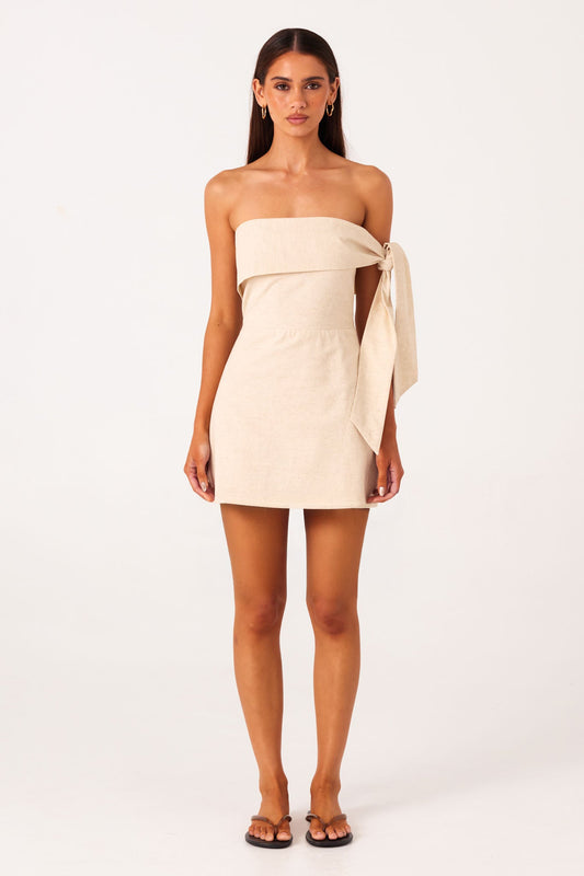 Image of Dresses. Productname: SNDYS JAYMIE MINI DRESS in Natural colour by brand - SNDYS