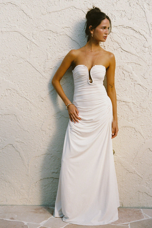 Image of Dresses. Productname: SNDYS LILANA MAXI DRESS in Vanilla colour by brand - SNDYS