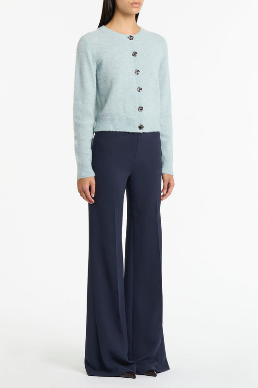 Carla Zampatti Snowbird Brushed Knit Cardigan (Blue)