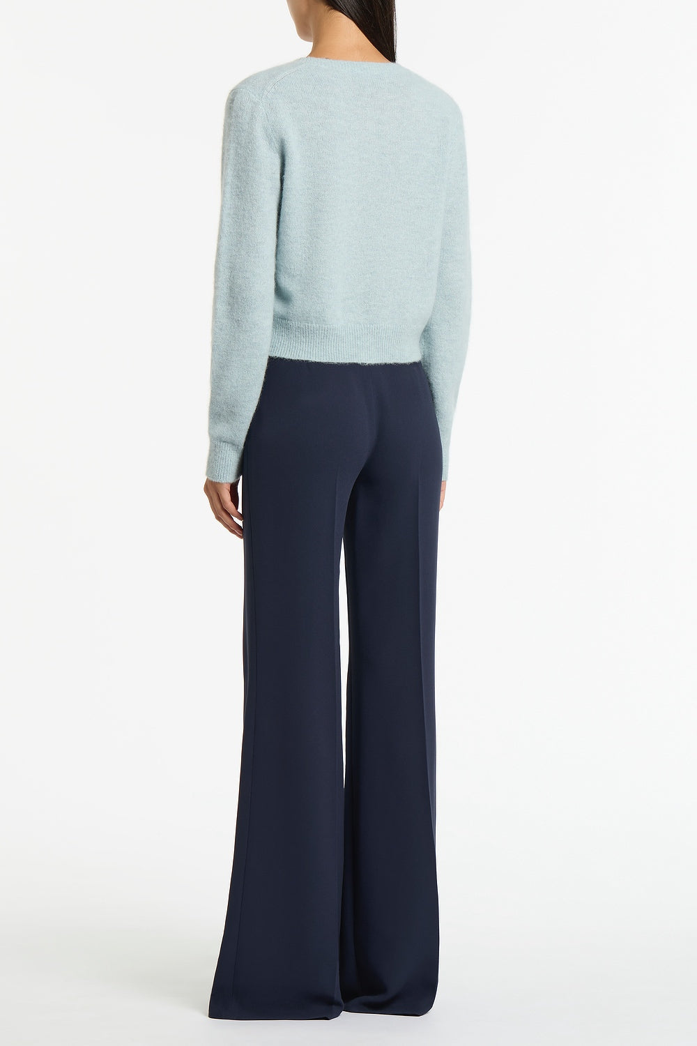 Carla Zampatti Snowbird Brushed Knit Cardigan (Blue)