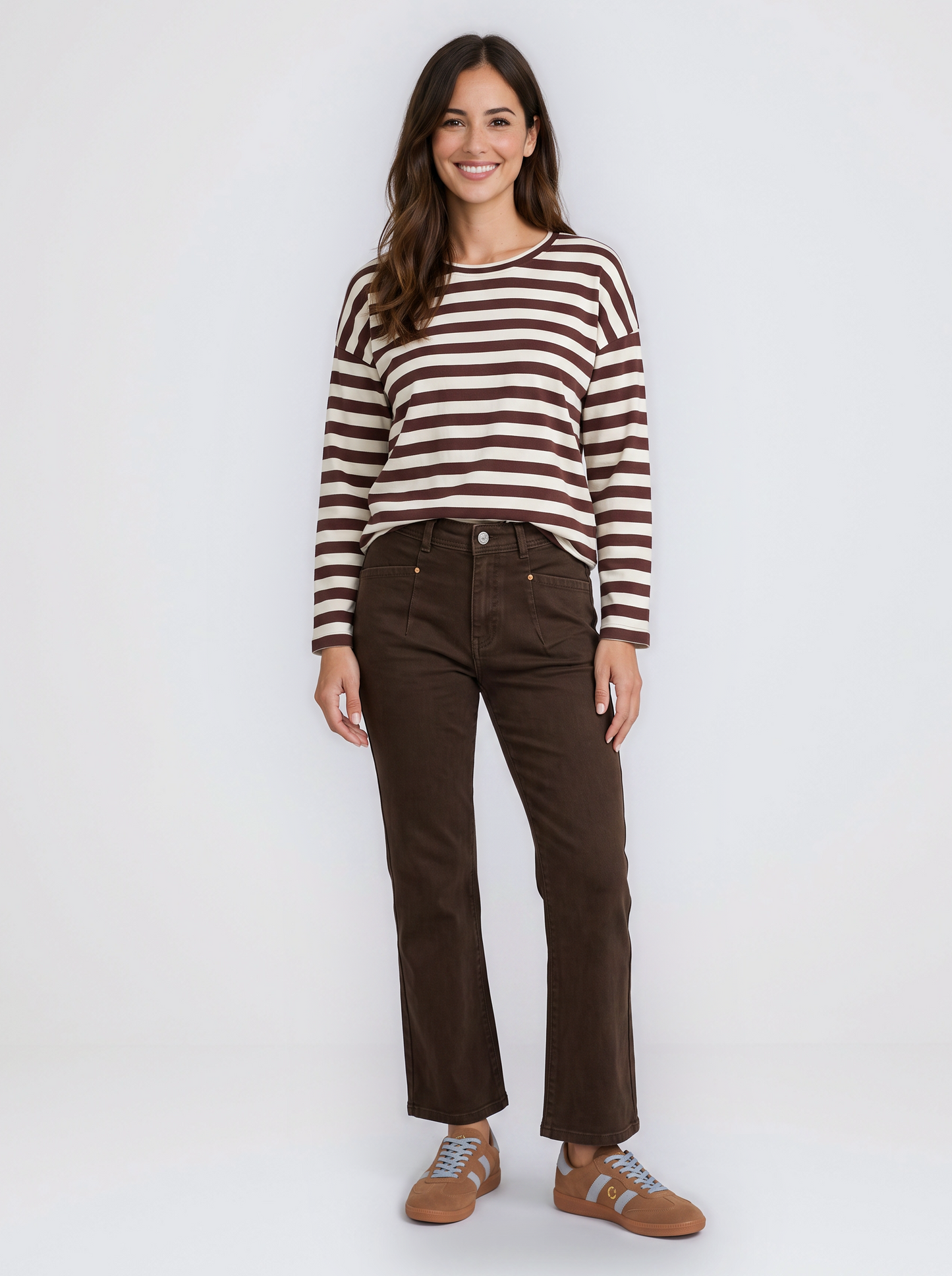 Country Denim Sophia Cropped Stretch Jean (Chocolate)