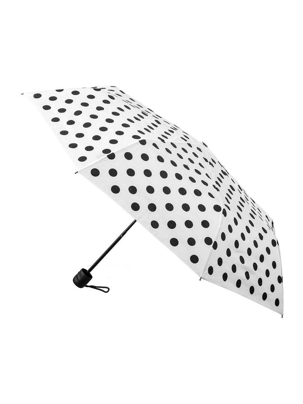 Image of Rain Umbrellas. Product name - Spot Umberalla White/Black in Spot colour by brand - Clifton Au