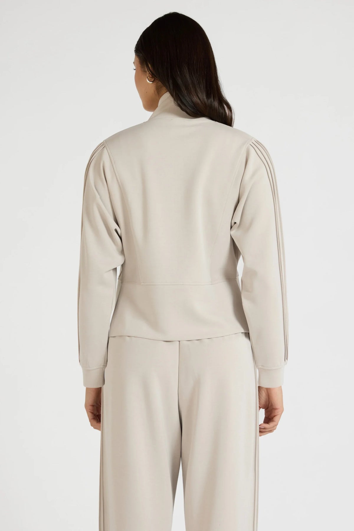 Soft Luxury Panel Full Zip Jacket (Stone)