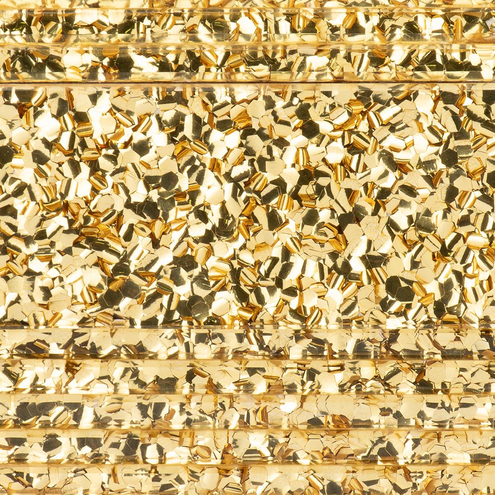 Olga Berg STACER Acrylic Foldover Clutch (Gold)