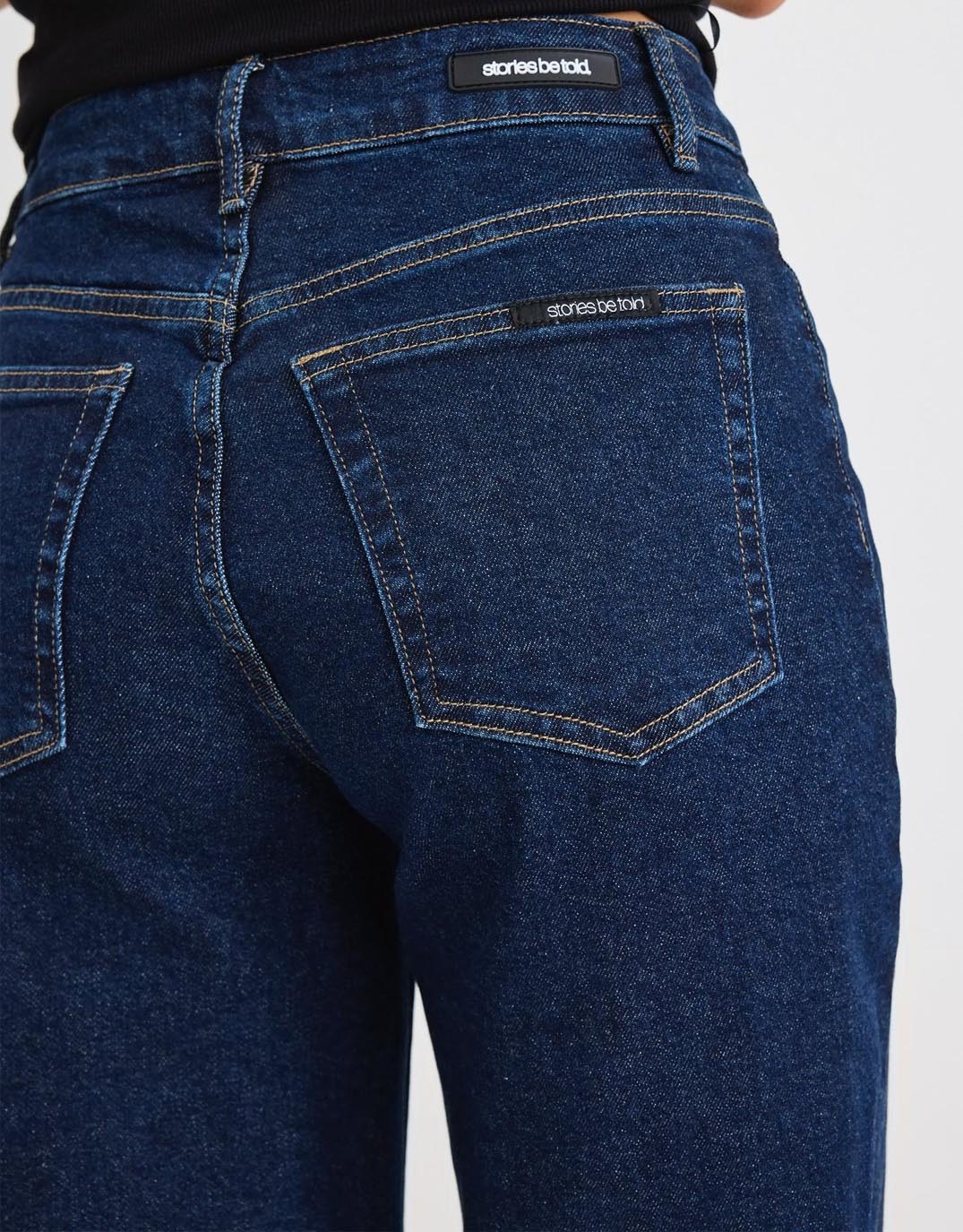 Concert Mid Rise Wide Leg Pocket Jean - (Indigo)