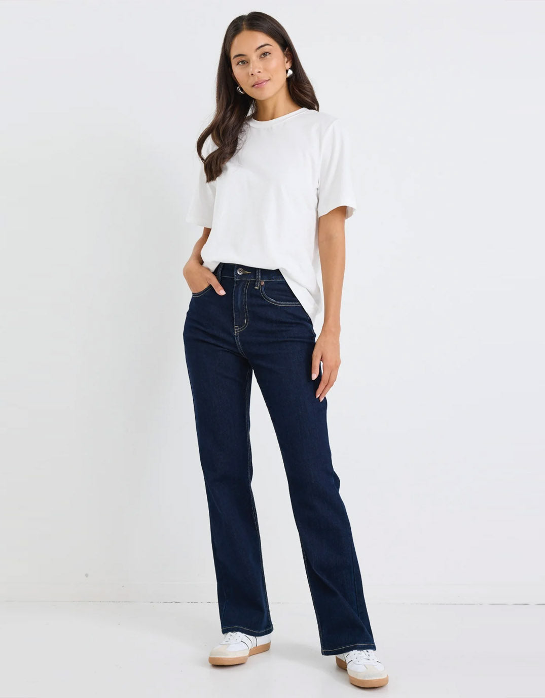 Farah High Rise Soft Flare Jeans - (Indigo)