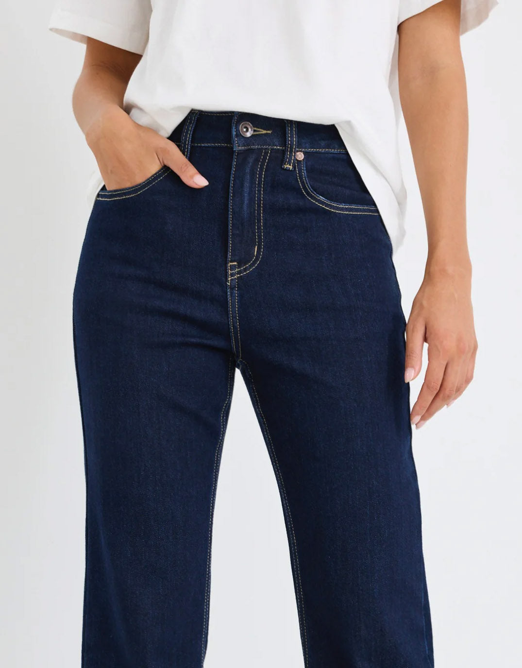 Farah High Rise Soft Flare Jeans - (Indigo)