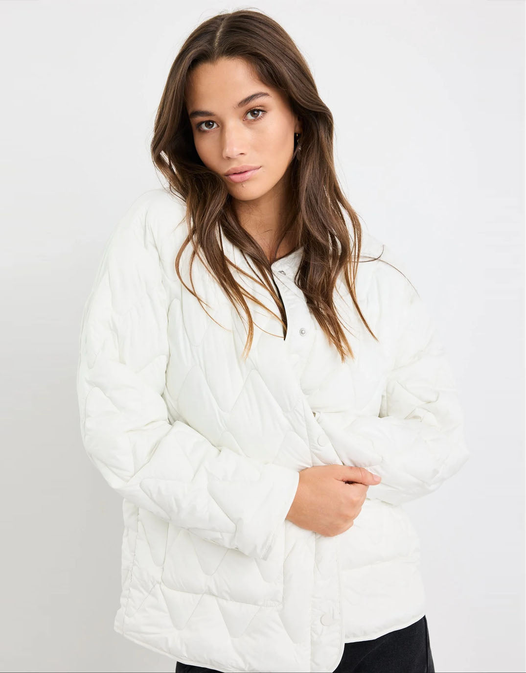 Stories Be Told Frankly Puffer Jacket (Ecru)