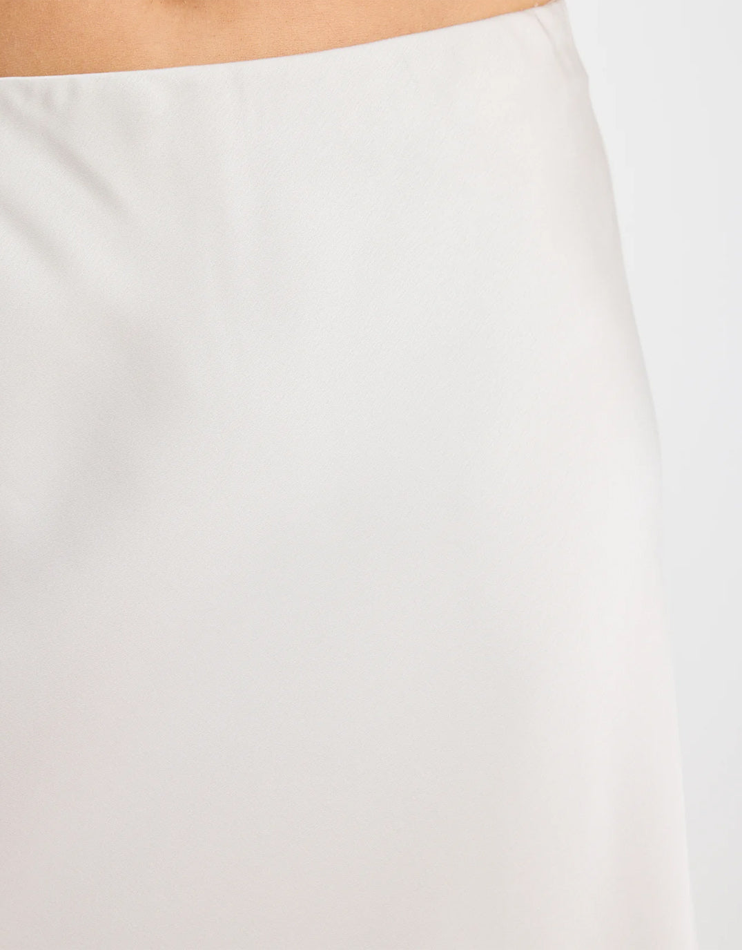 Stories Be Told Prodigy Satin Bias Maxi Skirt (Pearl)