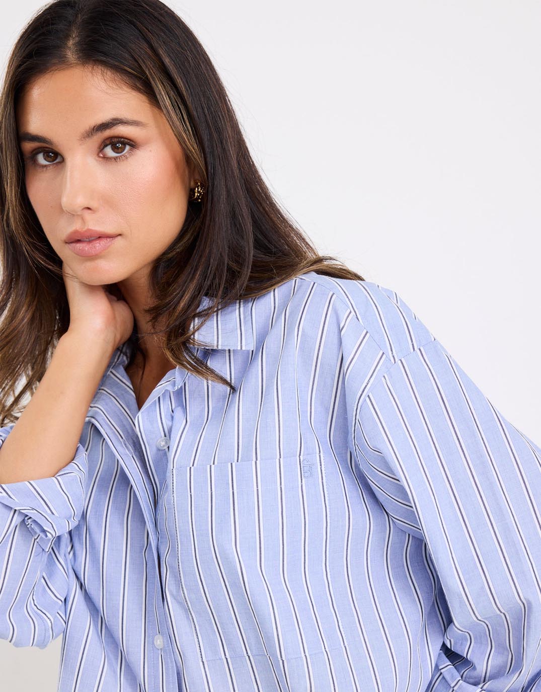 Stories Be Told You Got This Oversized Shirt (Blue Navy Stripe)