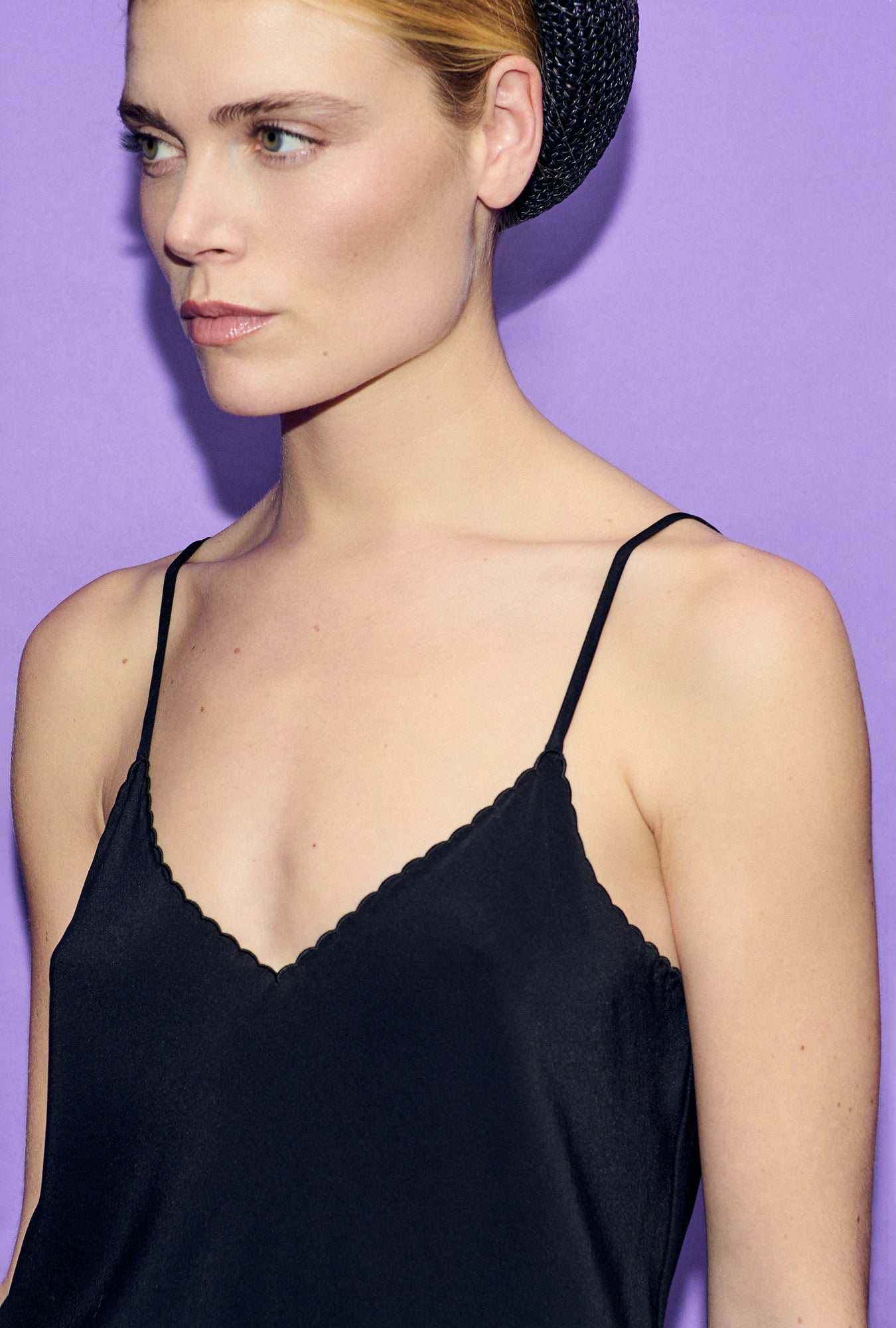 Silk Laundry CDC Bias Cut Cami (Black)