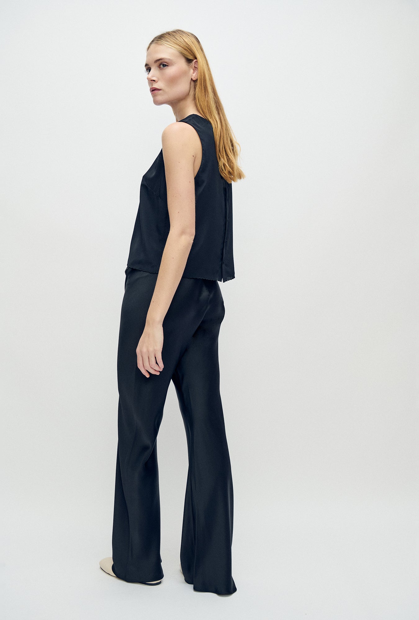 Silk Laundry CDC Bias Cut Pants (Black)