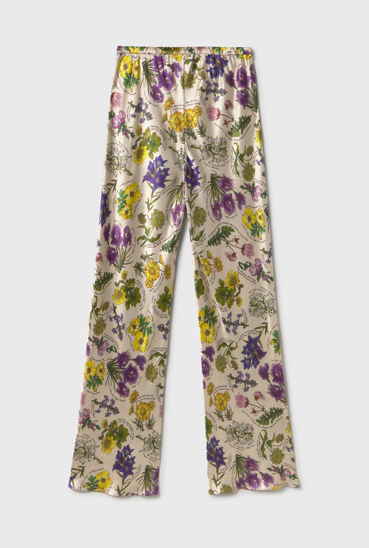 Silk Laundry Bias Cut Pants (Endangered Flowers)