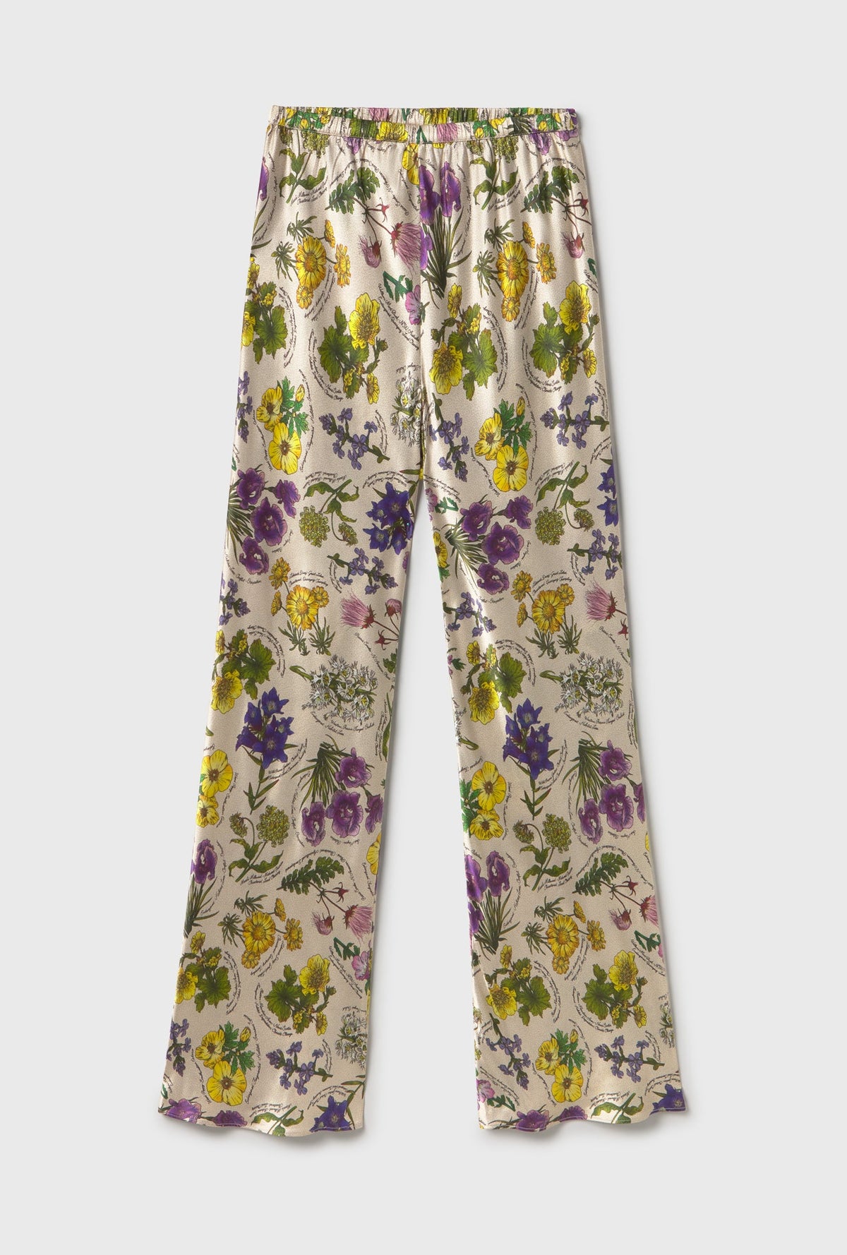 Silk Laundry Bias Cut Pants (Endangered Flowers)
