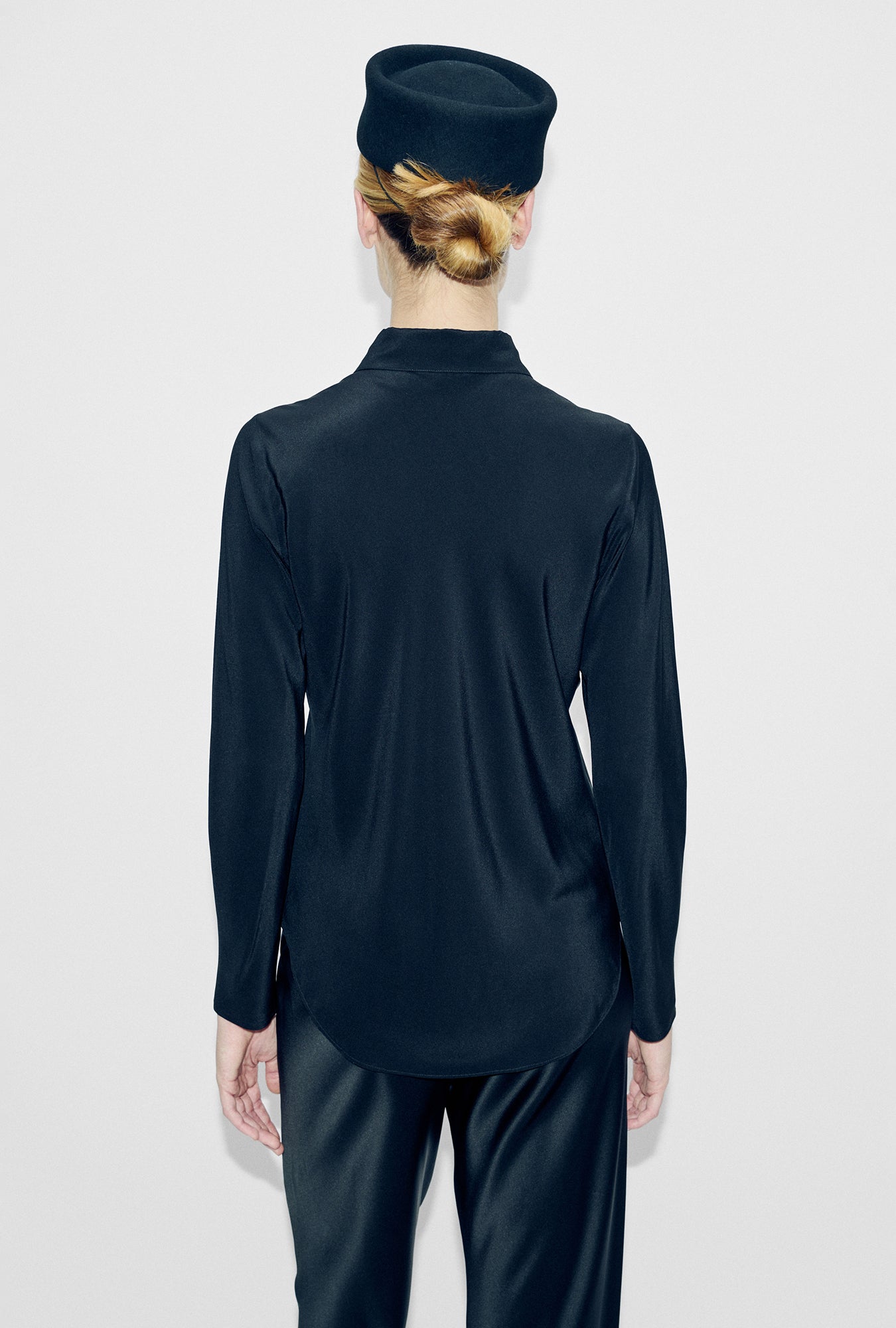 Silk Laundry CDC Bias Cut Shirt (Black)