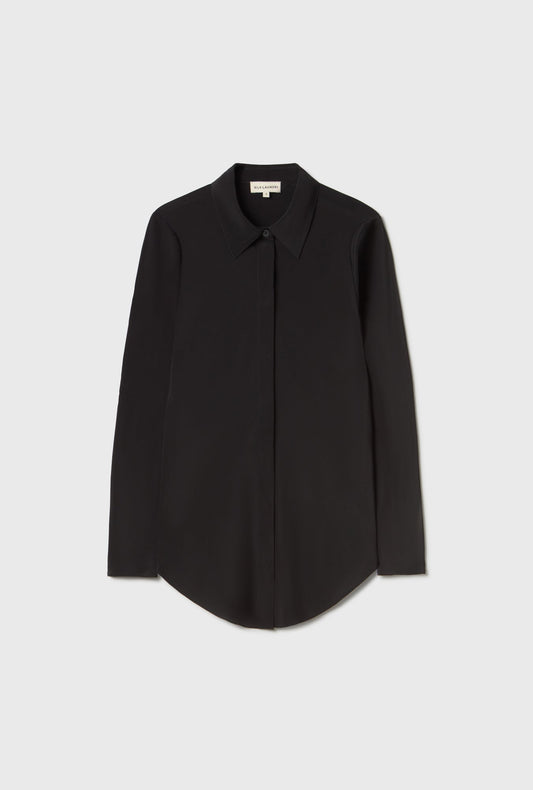 Silk Laundry CDC Bias Cut Shirt (Black)