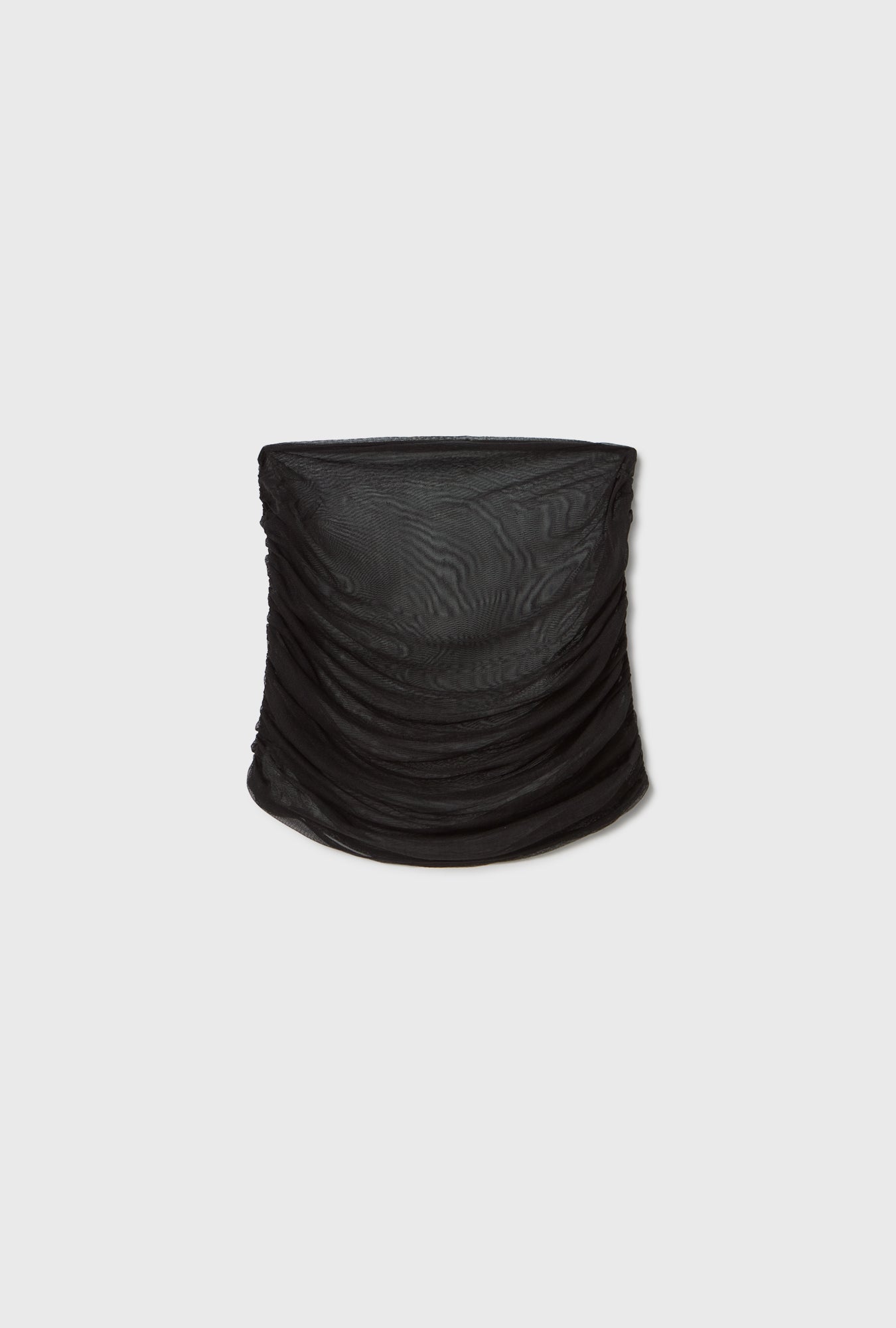 Silk Laundry Mesh Cape (Black)