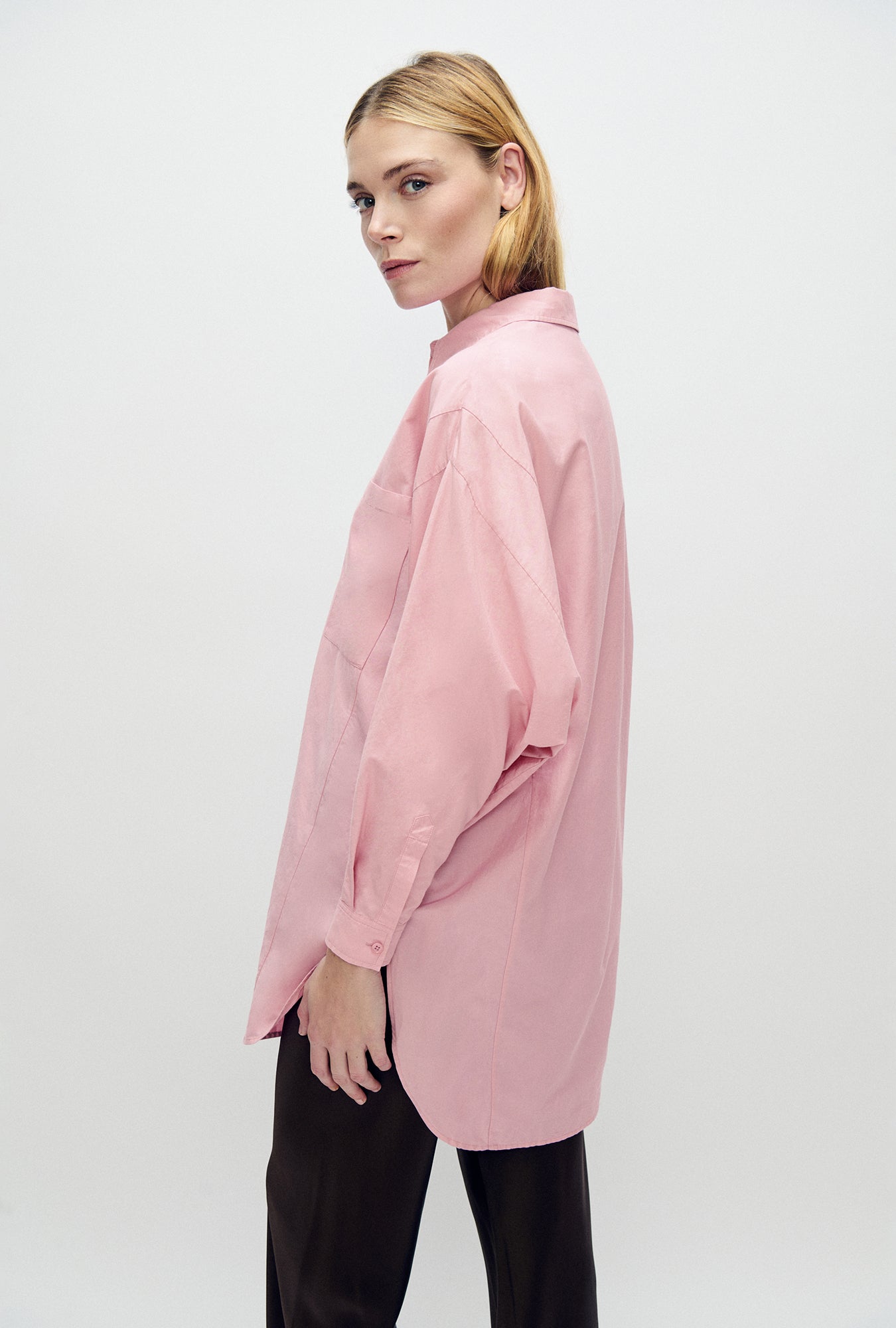 Laundry Cotton Silk Round Shirt (Vintage Pink)