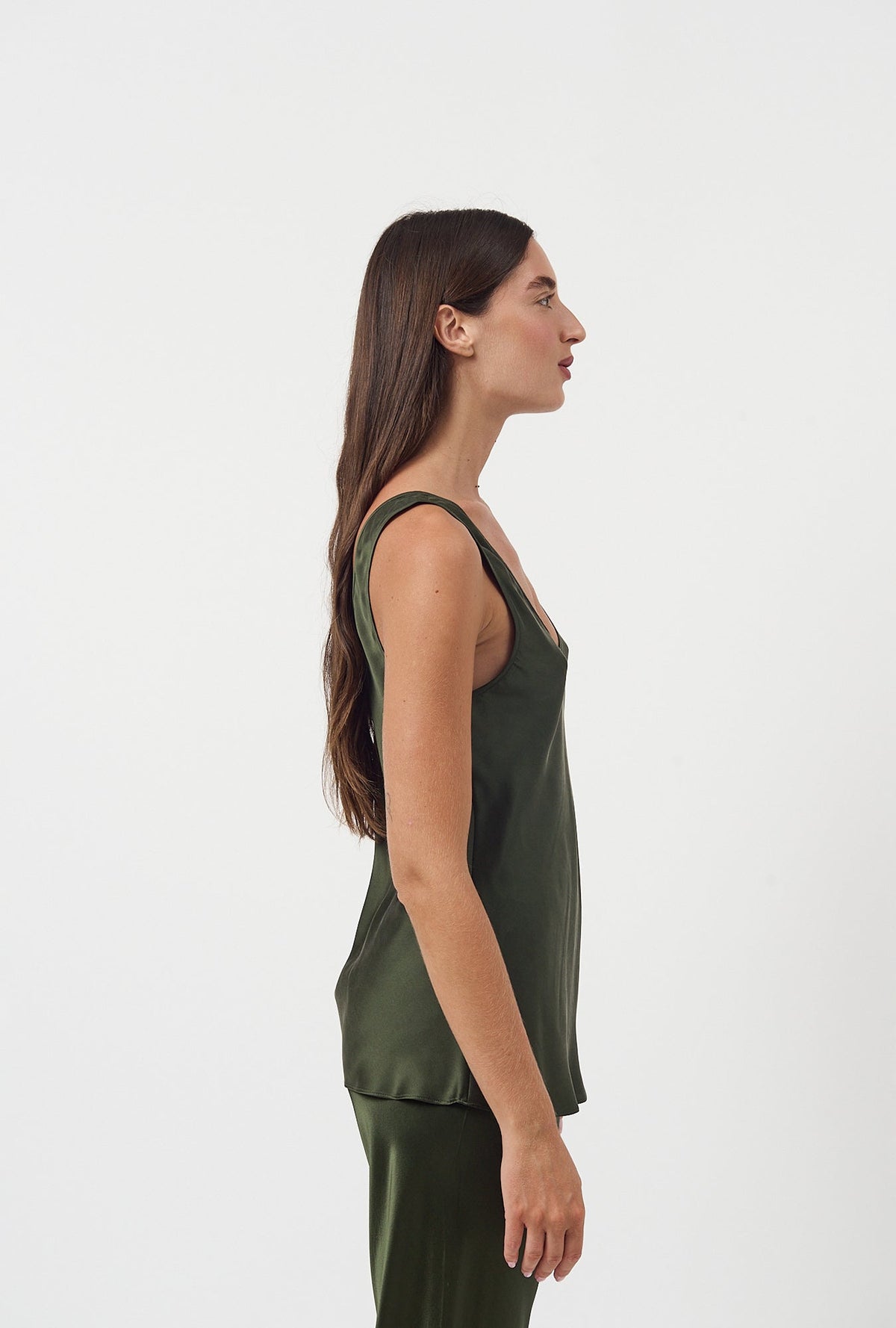 Silk Laundry Scoop Neck Tank (Cedar)