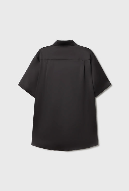 Silk Laundry Short Sleeve Boyfriend Shirt (Iris)