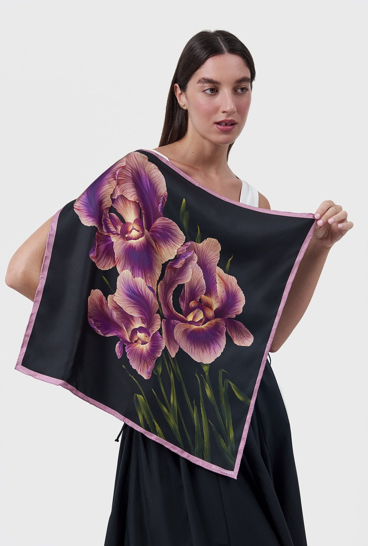 Silk Laundry Twill Scarf (Iris)