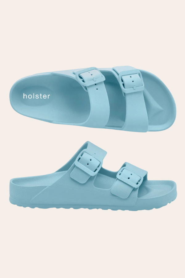 Image of Slippers. Productname: Sundreamer Slide Aqua in Aqua colour by brand - Kabana