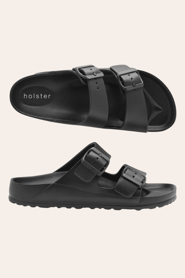 Image of Slippers. Productname: Sundreamer Slide Black in Black colour by brand - Kabana
