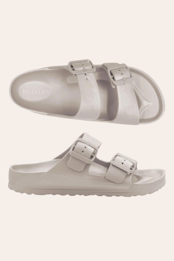 Image of Slippers. Productname: Sundreamer Slide Sand in Sand colour by brand - Kabana