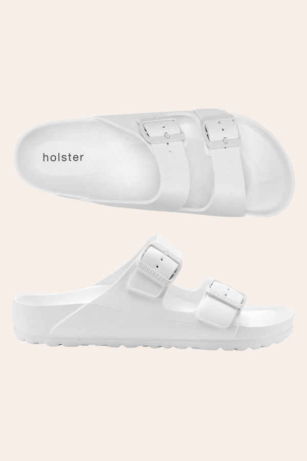 Image of Slippers. Productname: Sundreamer Slide White in White colour by brand - Kabana