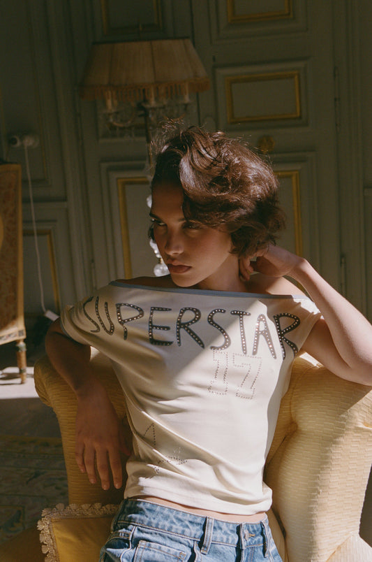 Image of T-Shirts. Product name - Superstar Seven Tee in Yellow colour by brand - With Jéan