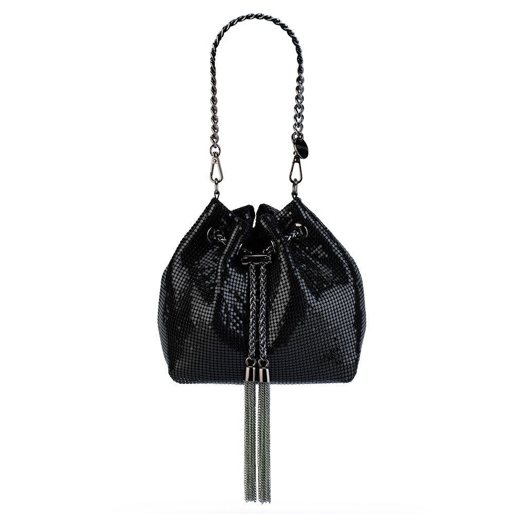 Olga Berg SYLVIA Mesh Pouch (Black)