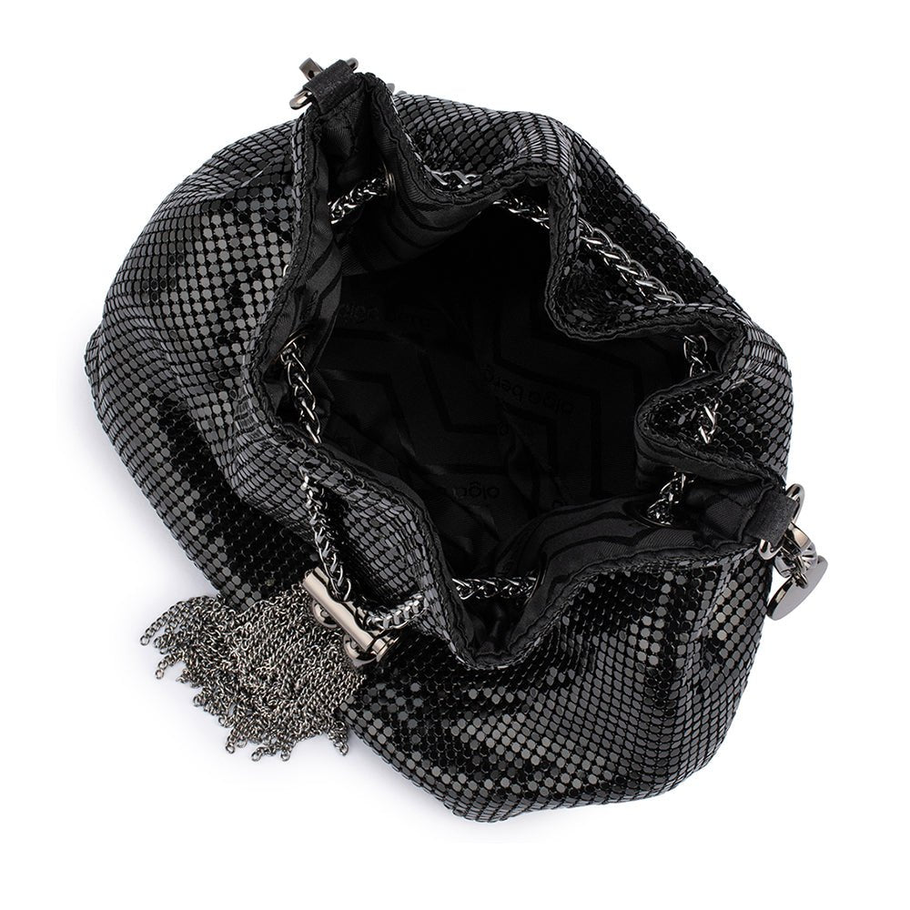 Olga Berg SYLVIA Mesh Pouch (Black)
