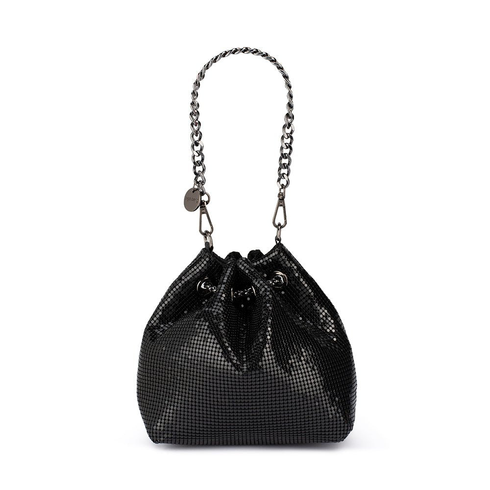Olga Berg SYLVIA Mesh Pouch (Black)