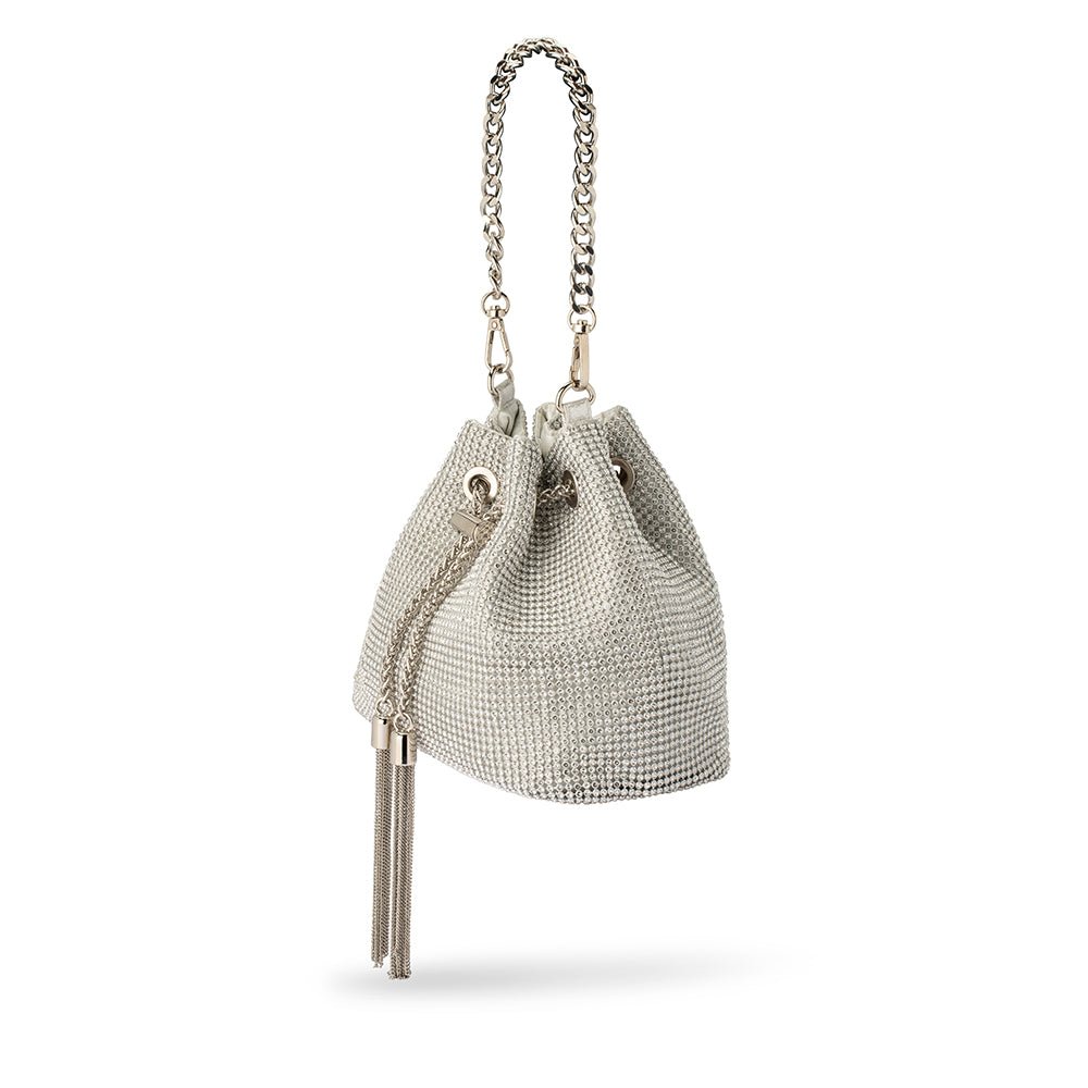 Olga Berg SYLVIE Crystal Pouch (Silver)