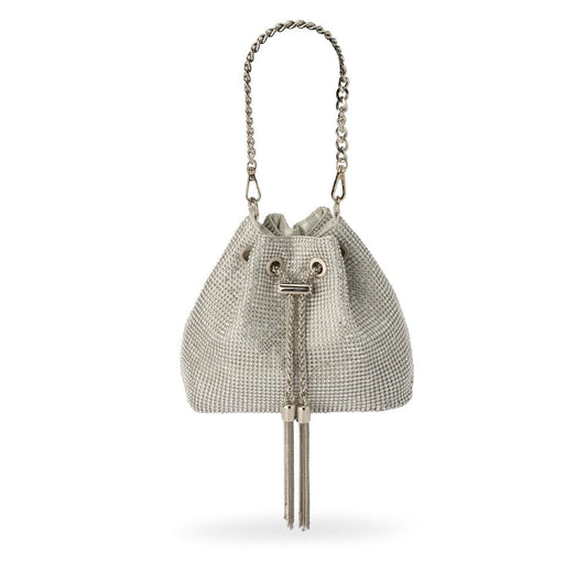 Image of Handbags. Productname: SYLVIE Crystal Pouch in Silver colour by brand - Olga Berg