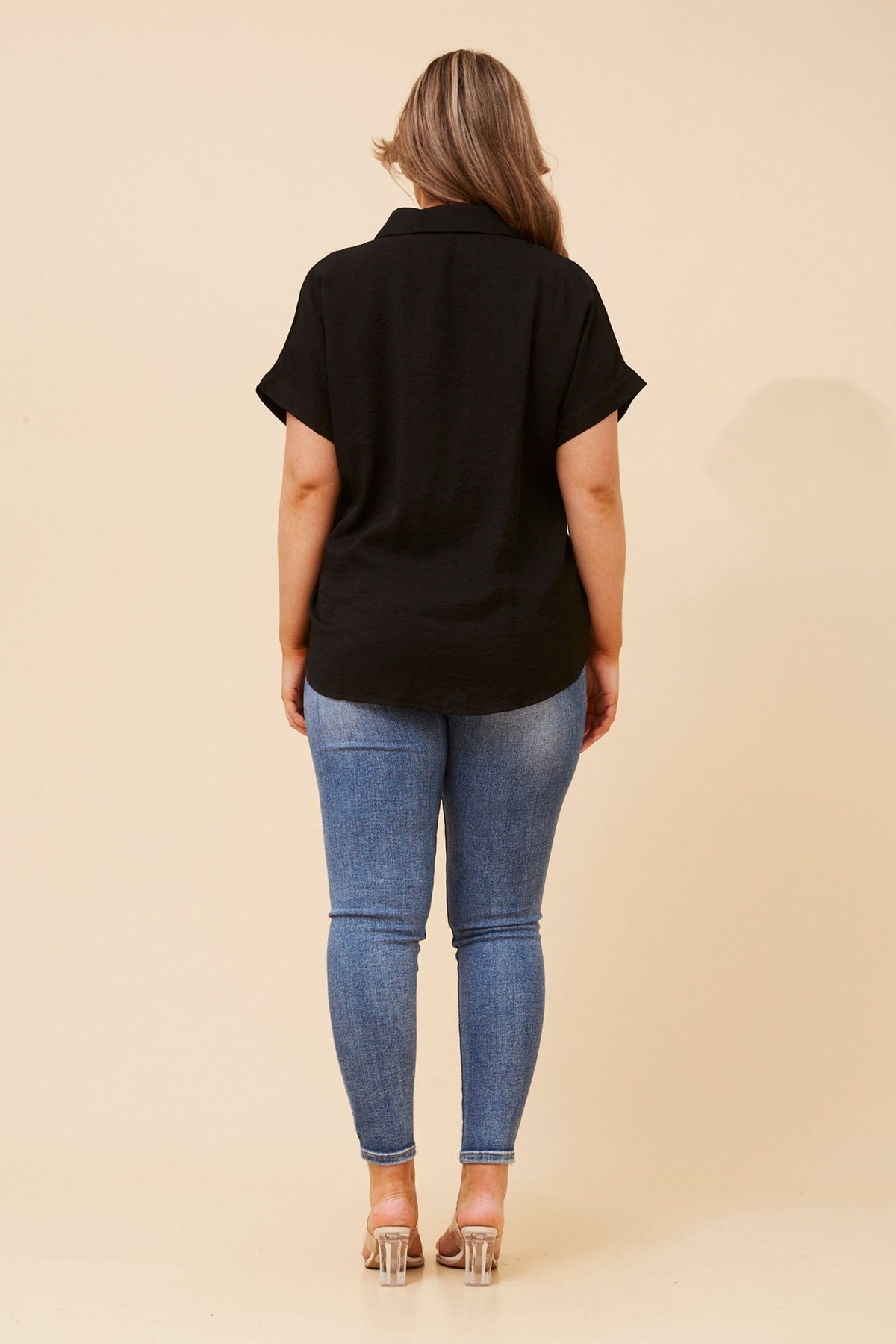 ZIPPORAH SHORT SLEEVES TOP (Black)