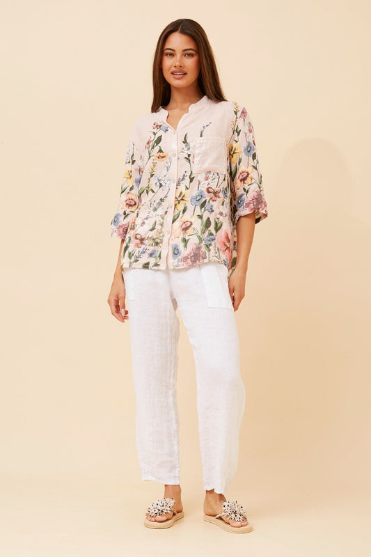 ROSALVA FLORAL PRINT SHIRT (Linen)