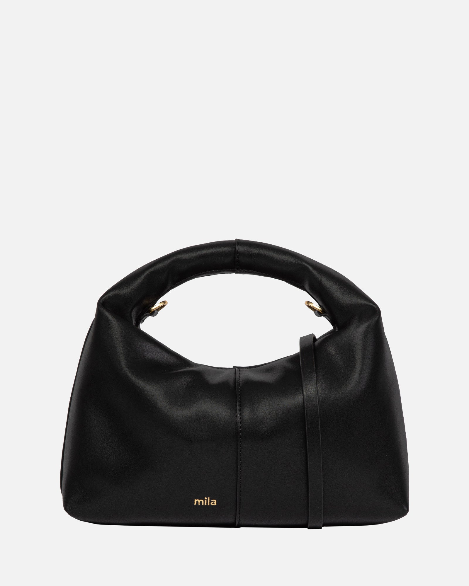 Image of Bags. Productname: The Daily Edited Mila Mini Hobo Shoulder Bag Black in Black colour by brand - The Daily Edited