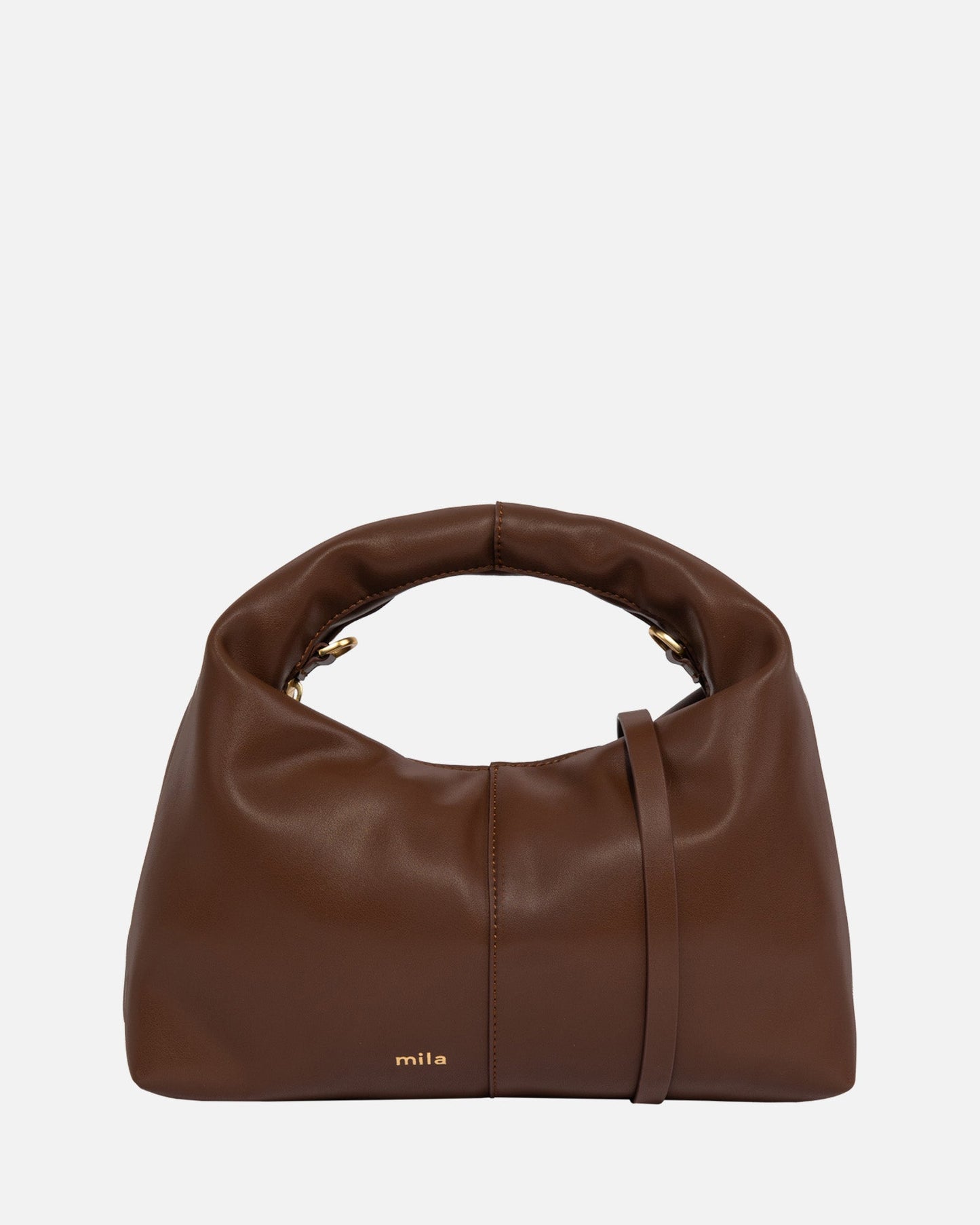 Image of Bags. Productname: The Daily Edited Mila Mini Hobo Shoulder Bag Cocoa in Cocoa colour by brand - The Daily Edited