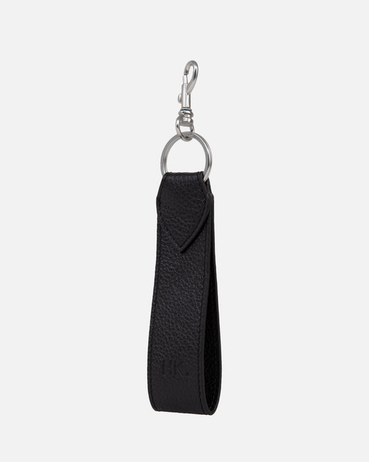 Image of Accessories. Productname: The Daily Edited Otis Wristlet Keyring Black in Black colour by brand - The Daily Edited