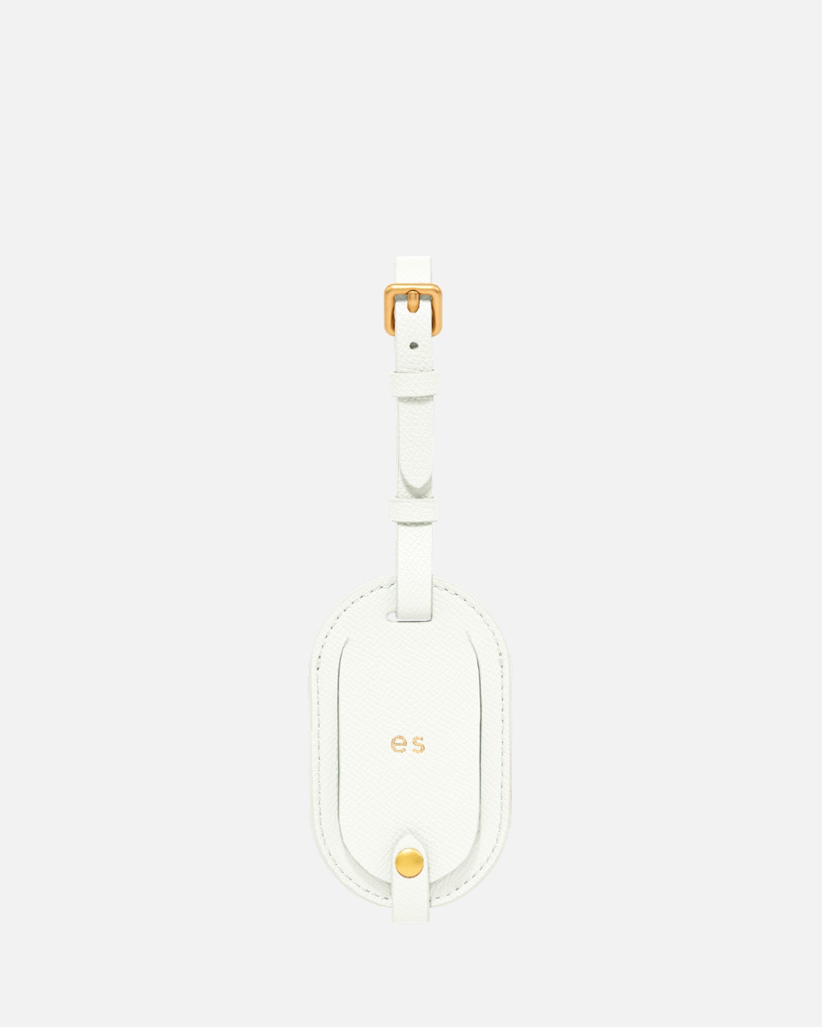 Image of Badge & Pass Holders. Productname: The Daily Edited Essentials Round Luggage Tag Pure White in White colour by brand - The Daily Edited