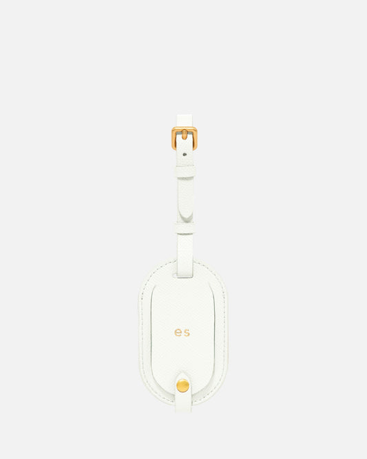 Image of Badge & Pass Holders. Productname: The Daily Edited Essentials Round Luggage Tag Pure White in White colour by brand - The Daily Edited