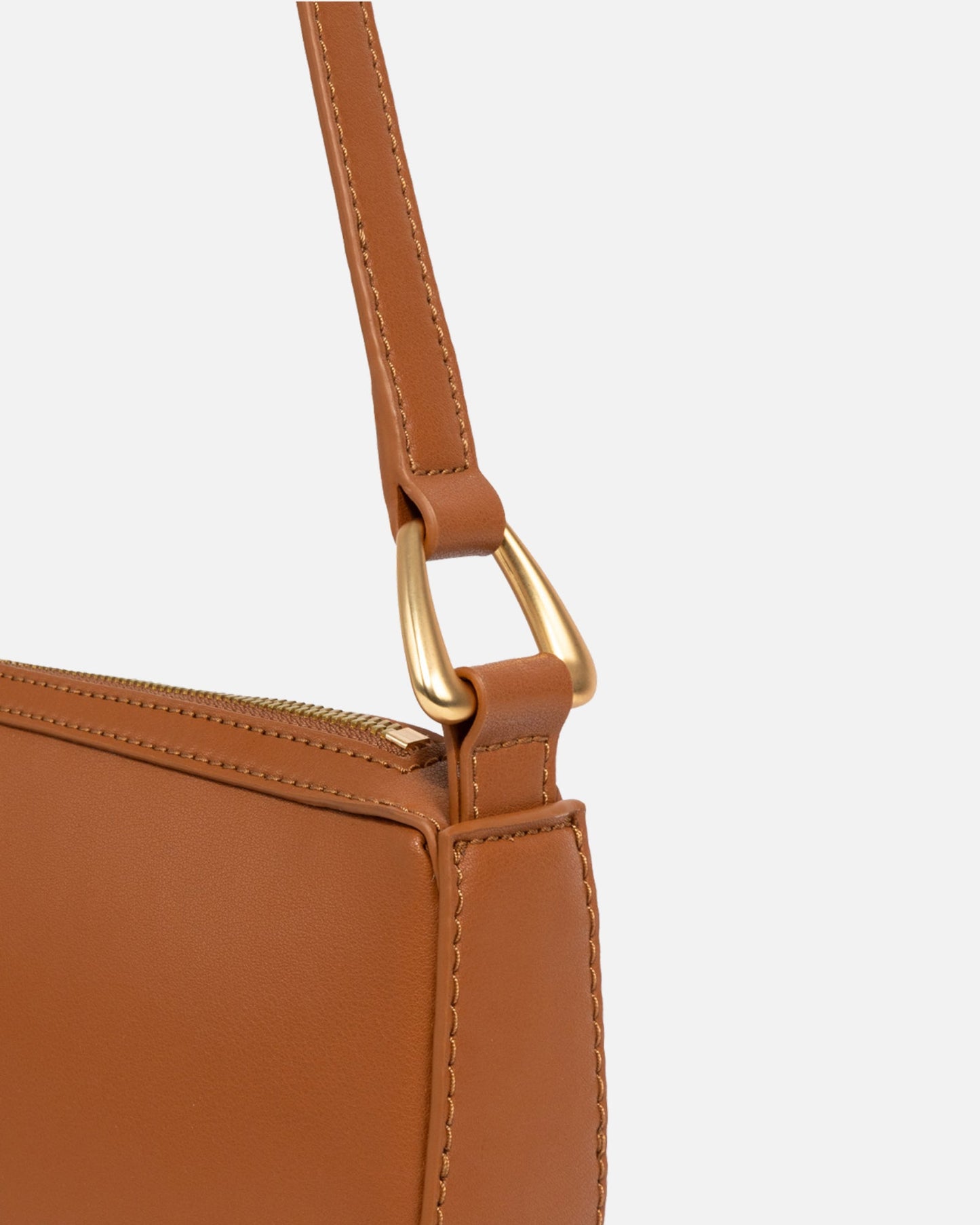 GROUP48 Timeless Zip Top Shoulder Bag (Tan)