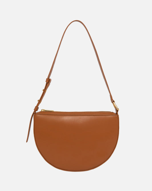 The Daily Edited Timeless Zip Top Shoulder Bag (Tan)