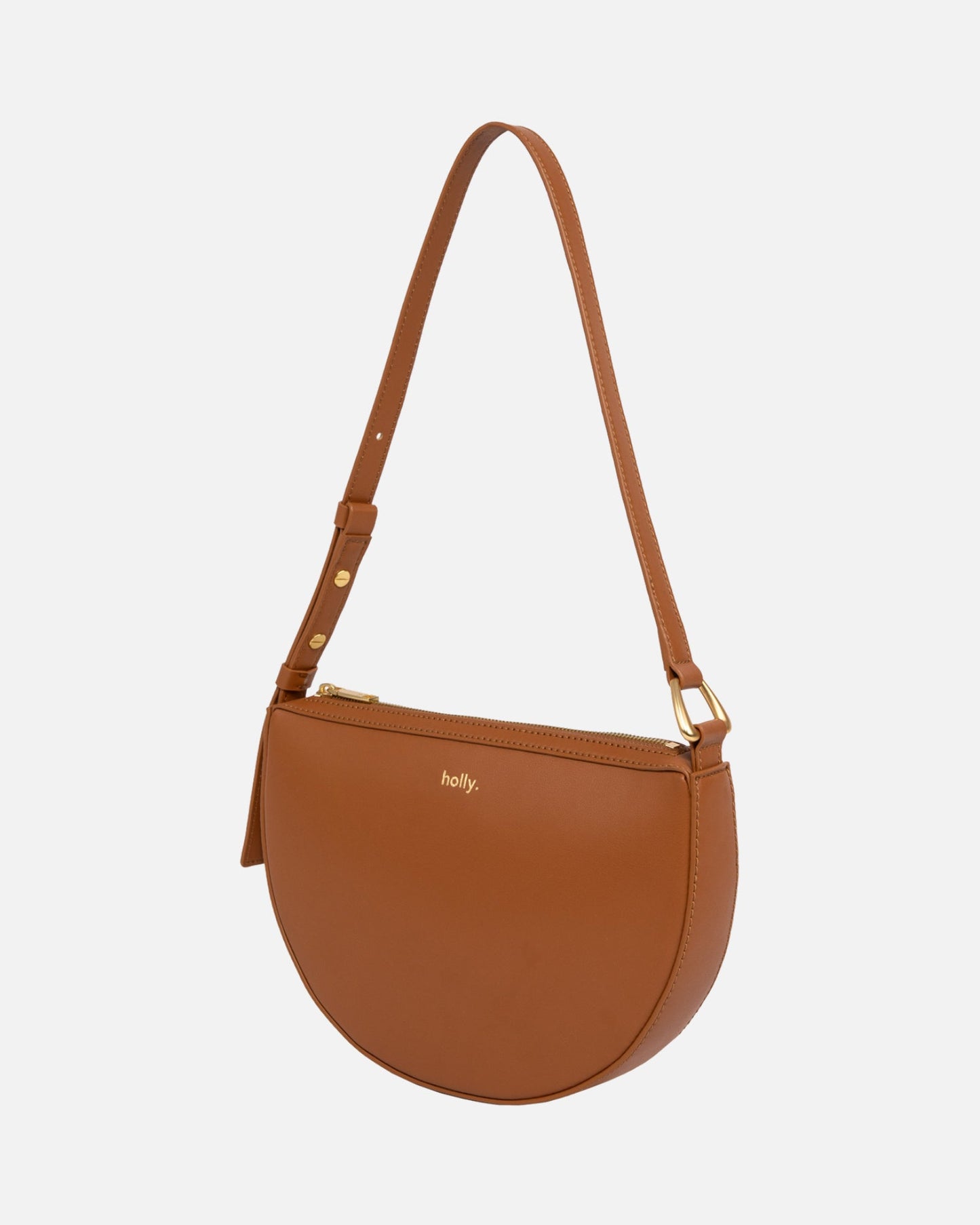 GROUP48 Timeless Zip Top Shoulder Bag (Tan)