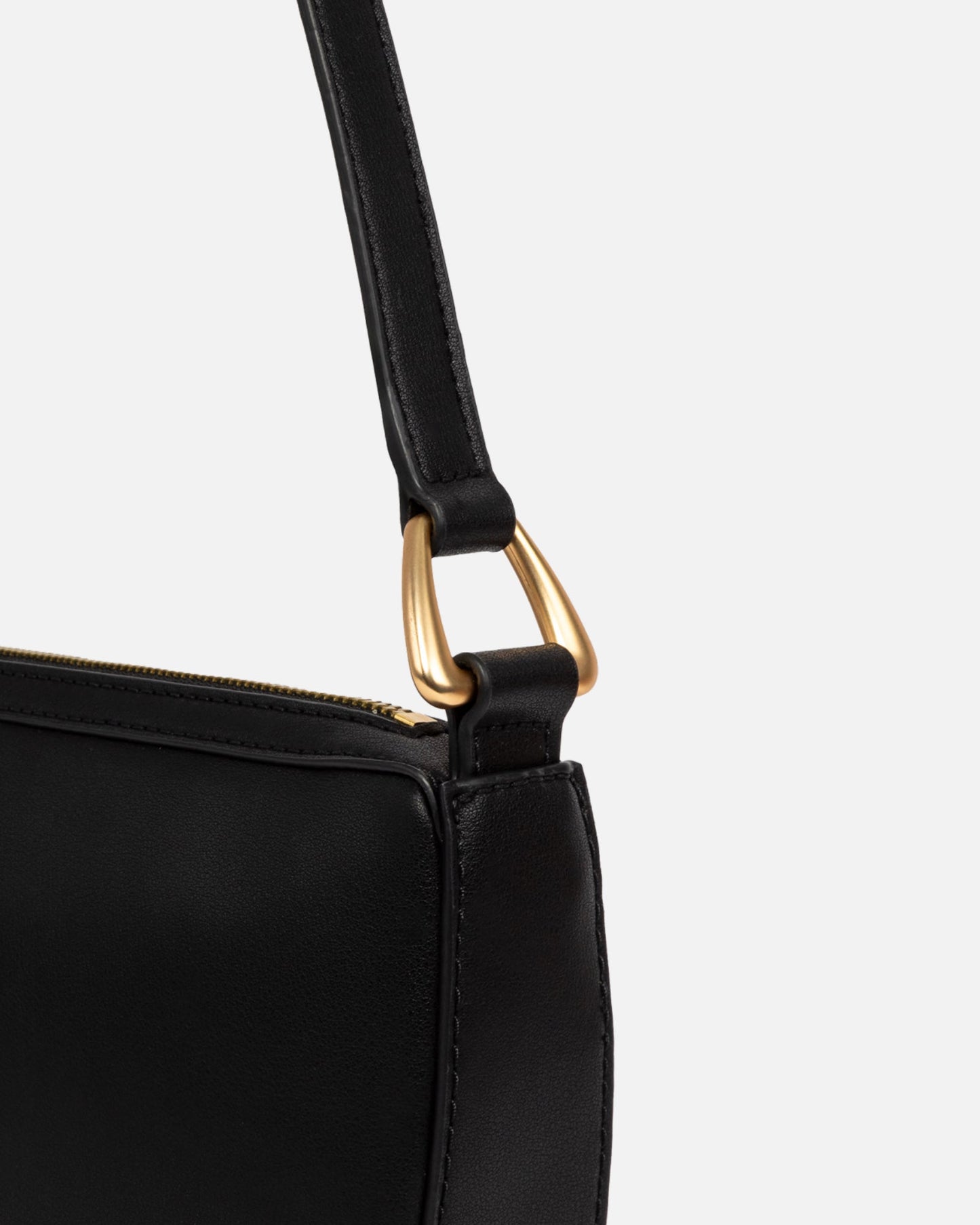 GROUP48 Timeless Zip Top Shoulder Bag (Black)
