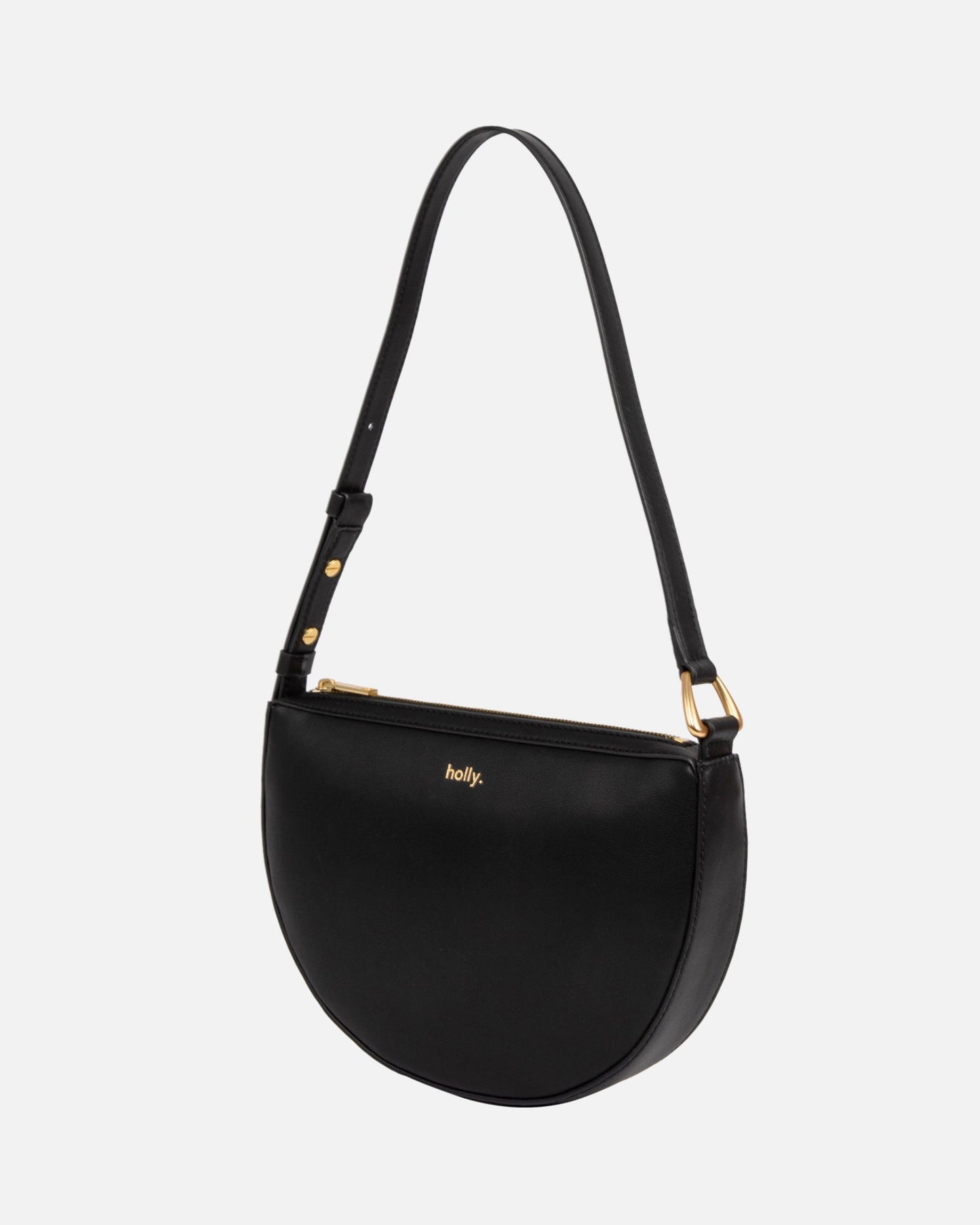 GROUP48 Timeless Zip Top Shoulder Bag (Black)
