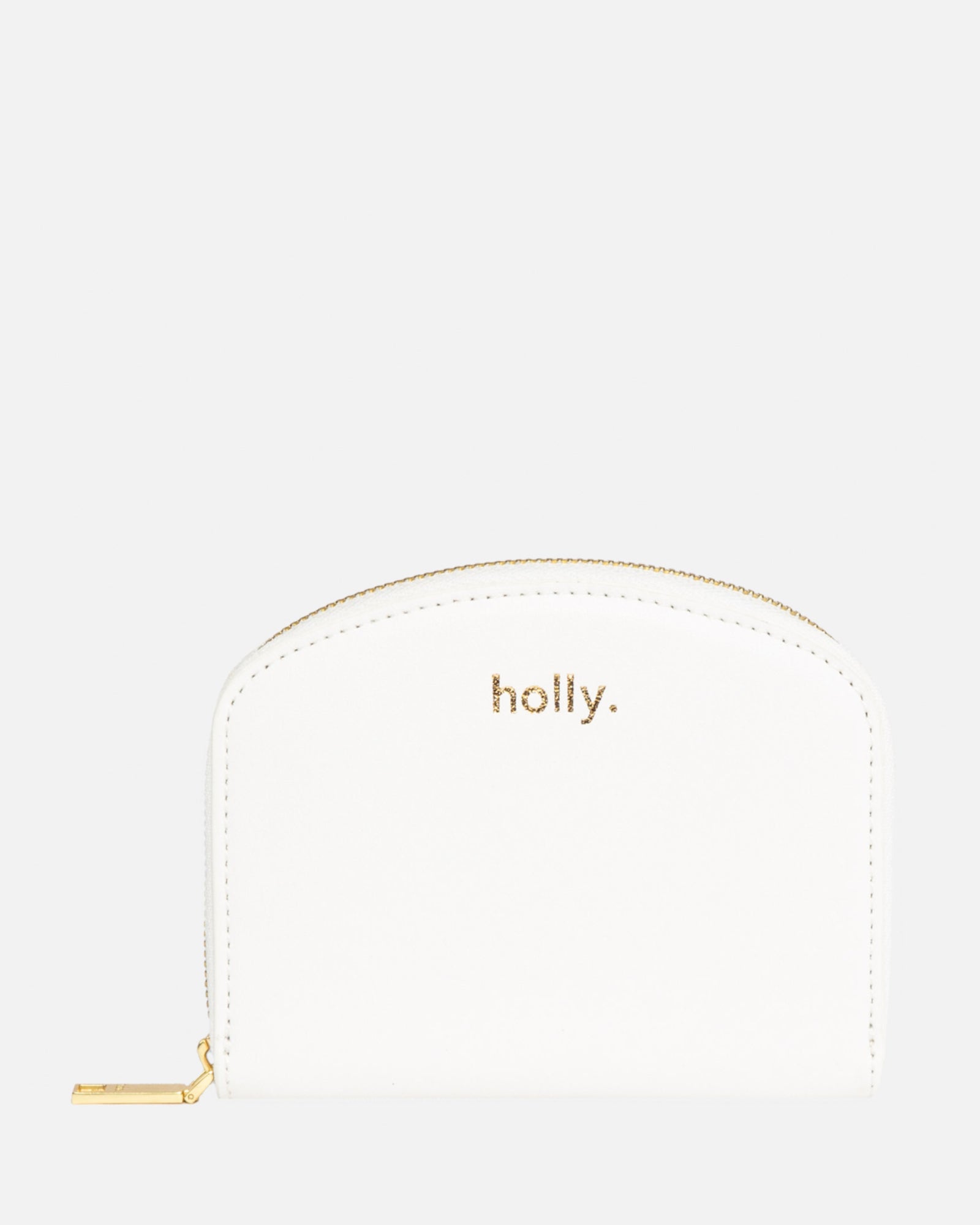 Image of Wallets & Money Clips. Productname: The Daily Edited Timeless Small Zip Wallet Pure White in White colour by brand - The Daily Edited