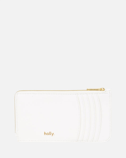 Image of Wallets & Money Clips. Productname: The Daily Edited Timeless Long Zip Wallet Pure White in White colour by brand - The Daily Edited